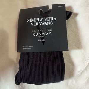 Simply Vera Vera wang women’s control top runway ribbed tights